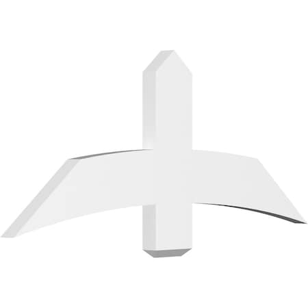 Ekena Millwork Bellingham Architectural Grade PVC Gable Bracket, 48"W x 20"H x 2"D x 6"F, 10/12 Pitch GBP048X20X0206BEL00